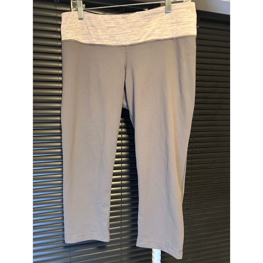 Columbia Leggings Womens Medium Gray Capri Athletic Yoga Activewear AL1542